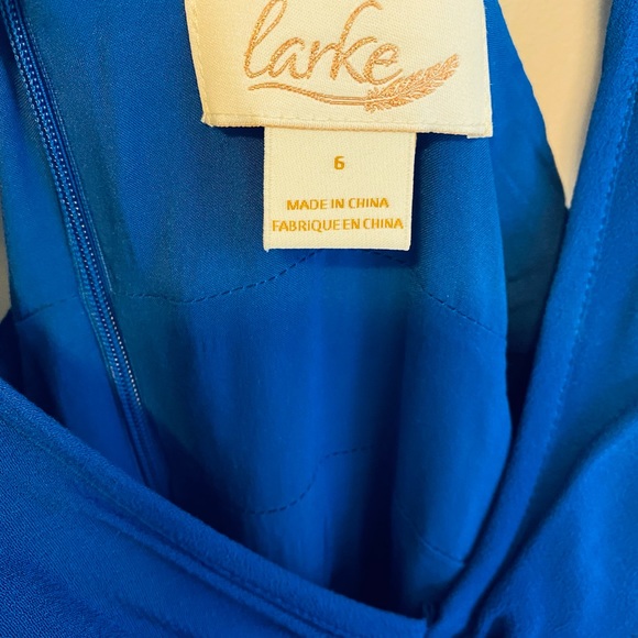 Anthropologie Maxi Ruffle Dress by Larke Belle in deep blue - Picture 7 of 7